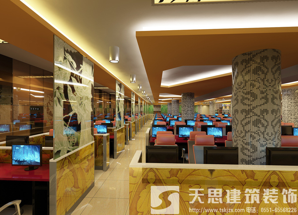 網(wǎng)咖裝修設計讓成就網(wǎng)民的潮流生活