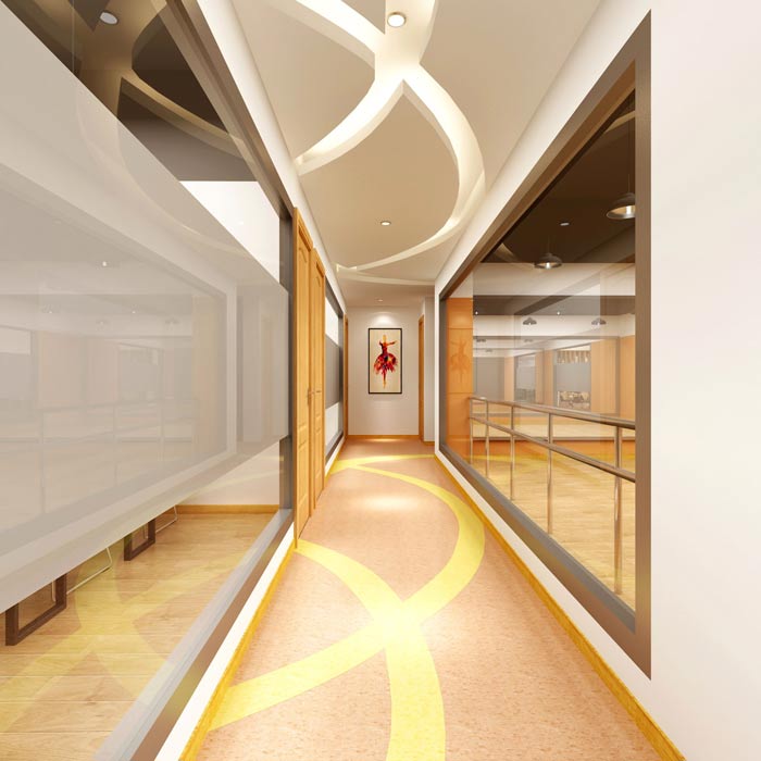 舞蹈培訓(xùn)機(jī)構(gòu)二樓過道設(shè)計